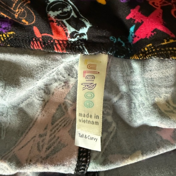 NWOT Lularoe UNICORN AIRPLANE Leggings OS Tall & Curvy NEVER WORN - Picture 2 of 10